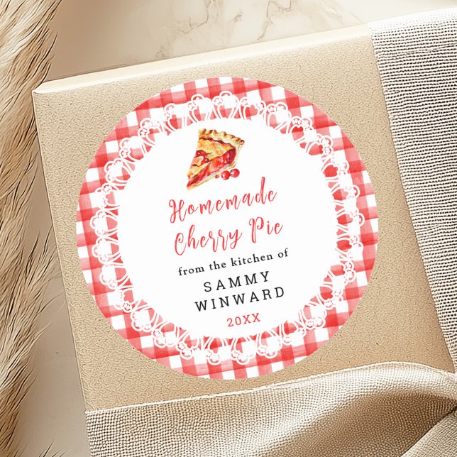 Etiqueta de Comida de Tarta de Cereza Casera (Subido por el creador)