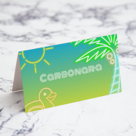 Etiqueta de comida del Fiesta de grupo