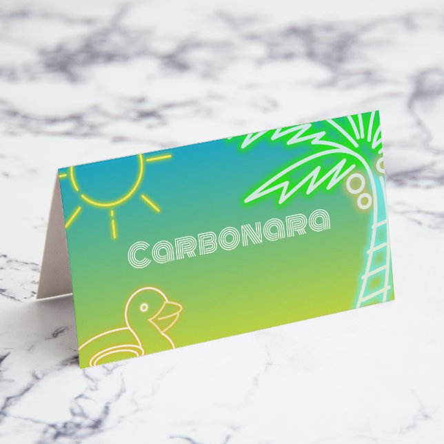 Etiqueta de comida del Fiesta de grupo (Pool Party Food Label)