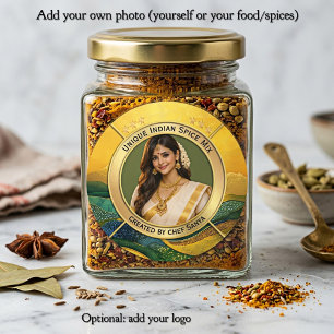 Etiqueta de comida personalizada Mezcla de especia
