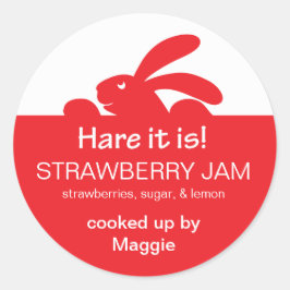 Etiqueta de conejo de Jelly Jar