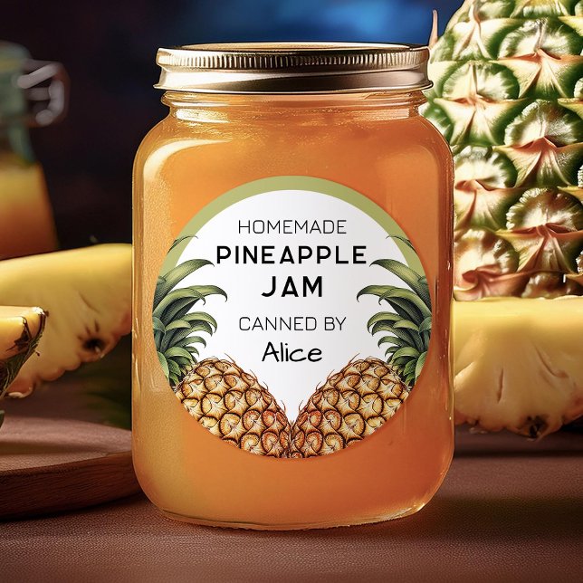 Etiqueta de conserva de mermelada de piña casera (Subido por el creador)