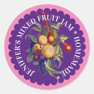 Etiqueta de conservación de la mermelada de fruta 