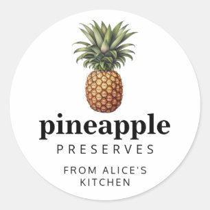 Etiqueta de conservas caseras de piña