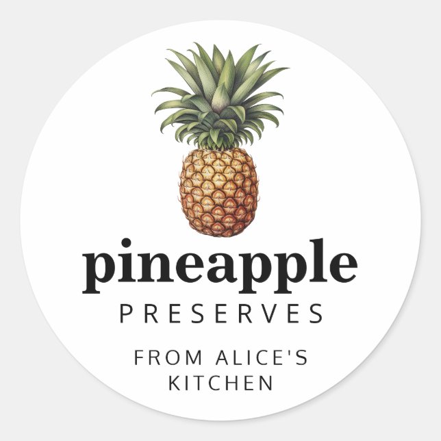 Etiqueta de conservas caseras de piña (Anverso)
