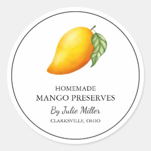 Etiqueta de Conservas Caseras Simples de Mango