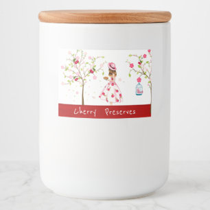 Etiqueta de conservas de cerezo