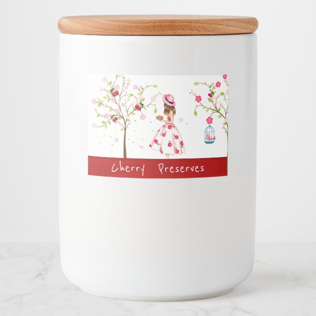 Etiqueta de conservas de cerezo (Anverso)