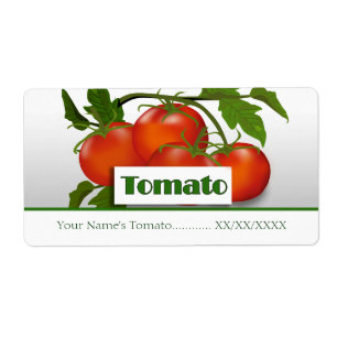 Etiqueta de conservas de tomates
