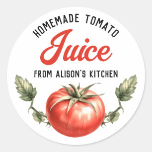Etiqueta de conservas vintage de jugo de tomate ca