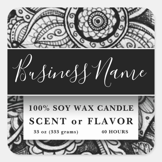 Etiqueta de contenedor de alimentos Étnica exótica (Anverso)