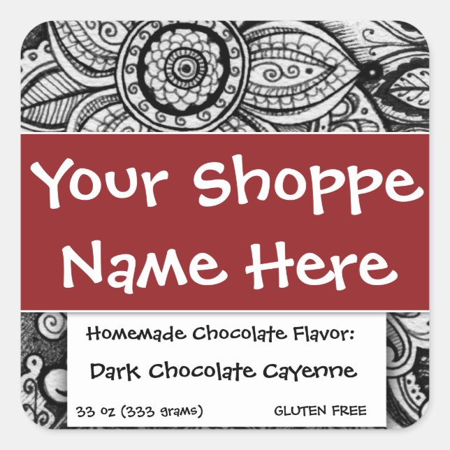 Etiqueta de contenedor de comida etnia exótica mar (Anverso)