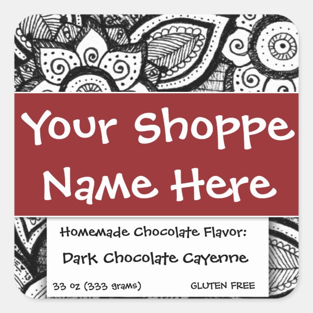 Etiqueta de contenedor de comida etnia exótica mar (Anverso)