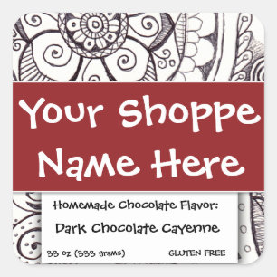 Etiqueta de contenedor de comida etnia exótica mar