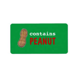 Etiqueta de Contiene Cacahuete - para golosinas de