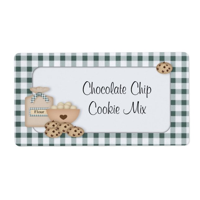 Etiqueta de cookie de chocolate (Frente)