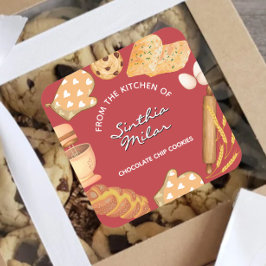 Etiqueta de cookies de color de agua ruso