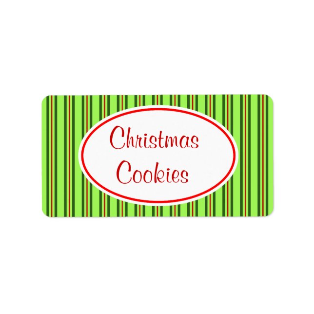 Etiqueta de cookies de navidades (Frente)