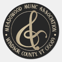 Etiqueta de coro de coro de la organización Music 