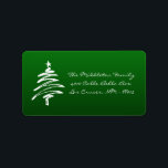 Etiqueta de correo de árbol XMAS blanco verde de 1<br><div class="desc">Esta Moda personalizada de 1, 25" x 2, 75" y la etiqueta de la dirección de correo de los Navidades de árbol XMAS en color verde de moda son de moda y de moda. Éstos se imprimen en etiquetas Avery® utilizando una impresora a fondo de la tecnología de impresión a...</div>