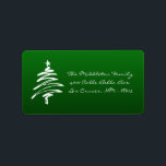 Etiqueta de correo de árbol XMAS blanco verde de 1<br><div class="desc">Esta Moda personalizada de 1, 25" x 2, 75" y la etiqueta de la dirección de correo de los Navidades de árbol XMAS en color verde de moda son de moda y de moda. Éstos se imprimen en etiquetas Avery® utilizando una impresora a fondo de la tecnología de impresión a...</div>