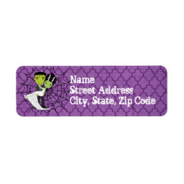 Etiqueta de correo de Boda de Halloween