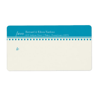 Etiqueta de correo de Caroline, Aqua