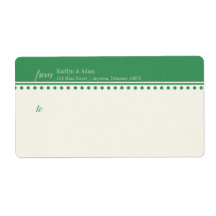 Etiqueta de correo de Caroline, verde