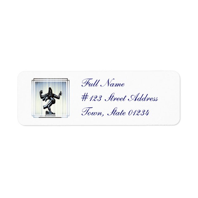 Etiqueta de correo de Hindu Shiva (Frente)