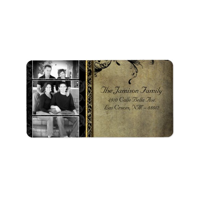 Etiqueta de correo de Navidades fotográficos Perso (Frente)