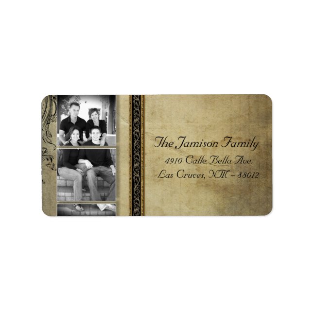 Etiqueta de correo de Navidades fotográficos Perso (Frente)