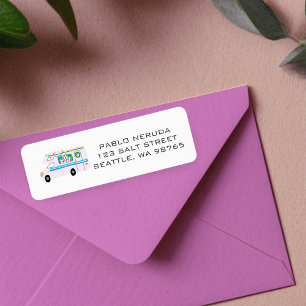 Etiqueta de correo de PERSONALIZADO rosado para au