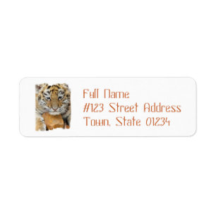 Etiqueta de correo del remite de Cub de tigre