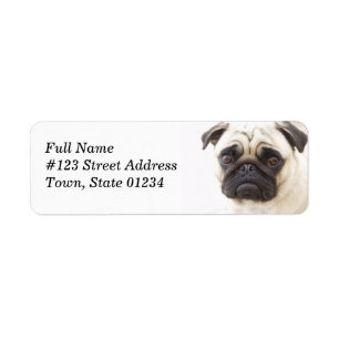 Etiqueta de correo del remite del perro del barro