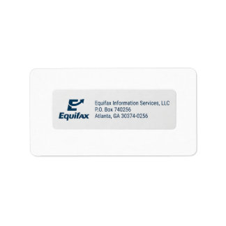 Etiqueta de correo para consumidores de Equifax (a