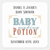 Etiqueta de cosecha de poción de bebé Baby Shower