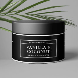 Etiqueta de cosmética de manteca de mantequilla pa