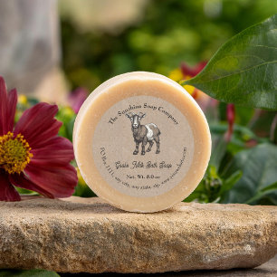 Etiqueta de cosméticos de jabón de leche de cabra 
