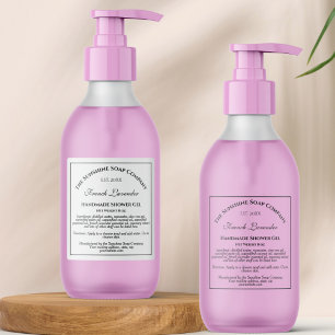 Etiqueta de cosméticos de texto negro sobre fondo 