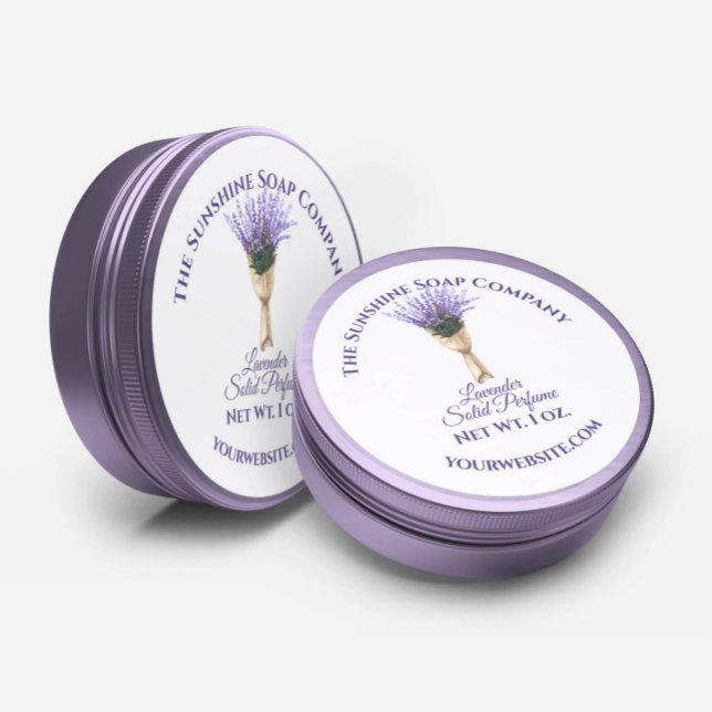 Etiqueta de cosméticos florales - Lavender en púrp (Subido por el creador)