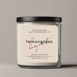 Etiqueta de cosméticos para velas de embalaje mode
