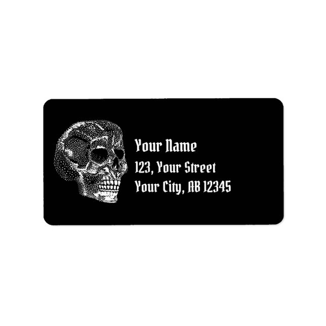 Etiqueta de cráneo (Frente)