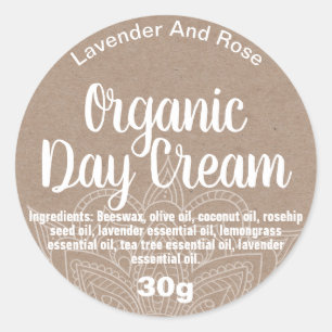 Etiqueta de crema del día del personalizable