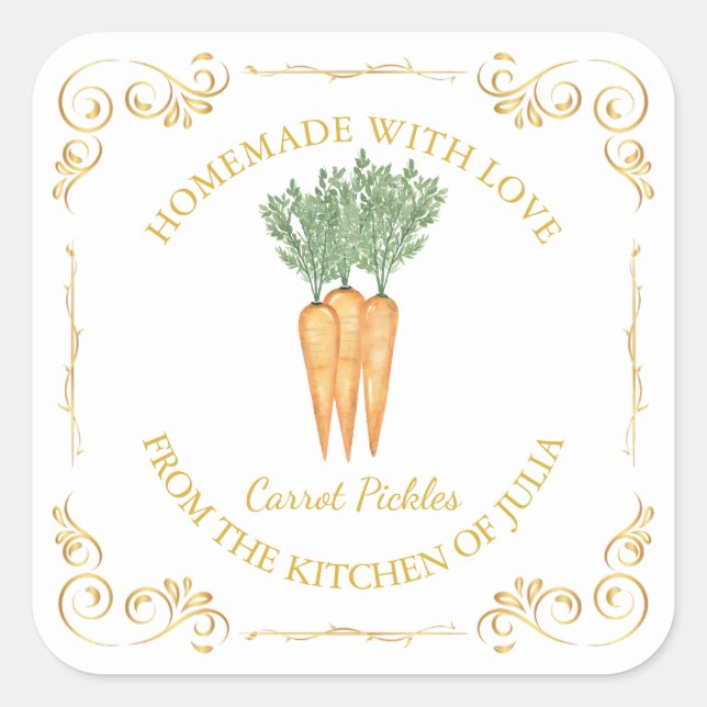 Etiqueta de cuadrado de garbanzos de zanja casera  (Anverso)