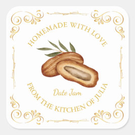 Etiqueta de cuadrado de improvisación de fecha cas