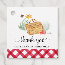 Etiqueta de cumpleaños de Picnic