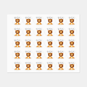 etiqueta de cumpleaños LION