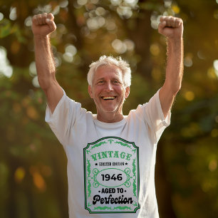 Etiqueta de cumpleaños vintage camiseta de año per
