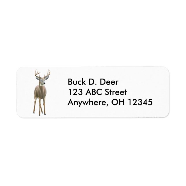 Etiqueta de Deer Buck Whitetail (Frente)