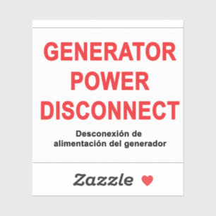 Etiqueta de desconexión de energía del generador